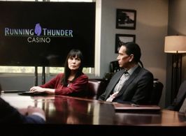 Screen Capture Rutherford Falls Michael Greyeyes and Carla Rae