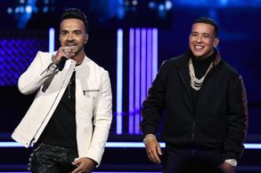 Luis Fonsi and Daddy Yankee at an event for The 60th Annual Grammy Awards (2018)