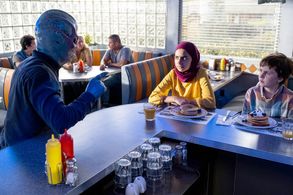 Alan Tudyk, Gracelyn Awad Rinke, and Judah Prehn in Resident Alien: Radio Harry (2022)