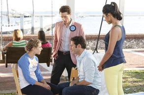 Paulo Costanzo, Mark Feuerstein, Reshma Shetty, and Savannah Wise in Royal Pains (2009)