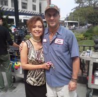 Marisol Carrere on the set of The Inquisition Of Camilo Sanz with award winning cinematographer Christopher Raymond.