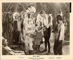 Randolph Scott, Shirley Temple, Chief John Big Tree, Maurice Moscovitch, and Martin Good Rider in Susannah of the Mounti