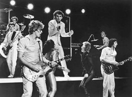 Rick Anderson, Michael Cotten, Prairie Prince, Bill Spooner, Roger Steen, Fee Waybill, and Vince Welnick in Xanadu (1980