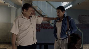 Joaquín Cosio and Ianis Guerrero in Blue Demon (2016)