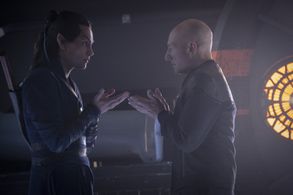 Patrick Stewart and Evan Evagora in Star Trek: Picard (2020)