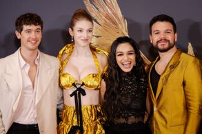 Rachel Zegler, Josh Andrés Rivera, Tom Blyth, and Hunter Schafer at an event for The Hunger Games: The Ballad of Songbir