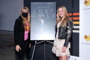 Julia Verdin and Juliette Hanover at an event for Angie: Lost Girls (2020)