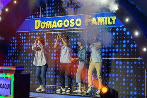 Joaquin Domagoso, Isko Moreno, Dynee Domagoso, and Frances Domagoso in Family Feud Philippines (2022)