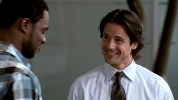 Still of Andrew Cheney and Akron Watson from Seasons Of Gray