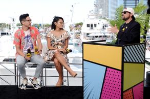Kevin Smith, Ian de Borja, and Tiffany Smith at an event for IMDb at San Diego Comic-Con (2016)