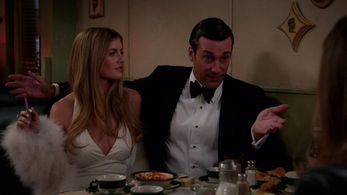 Maliabeth Johnson with Jon Hamm in MAD MEN 