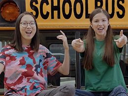 Madison Hu and Olivia Rodrigo in Bizaardvark (2016)