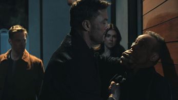 Shaun Sipos, Cory Bertrand, Alan Ritchson, and Serinda Swan in Reacher: New York's Finest (2024)