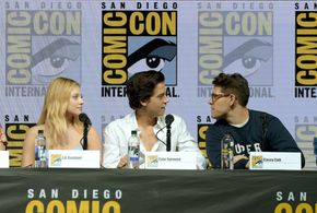 Cole Sprouse, Lili Reinhart, and Casey Cott at an event for Riverdale (2017)