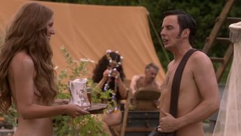 Jonny Harris and Tricia Braun in Murdoch Mysteries (2008)