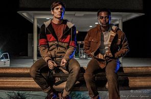 Actors Kevin Curtis and Spencer Belko on set for LouLou