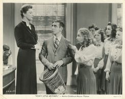 Judith Anderson, Eddie Cantor, Bonita Granville, Diana Lewis, and Louise Seidel in Forty Little Mothers (1940)