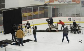Ryan Kwanten and Matty Ryan on set