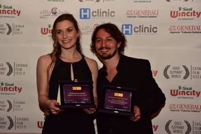 Francesco Gabriele and Helen Watkinson at an event for Blue Hollywood (2017)