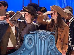 Ashley Boettcher and Drew Justice in Gortimer Gibbon's Life on Normal Street (2014)