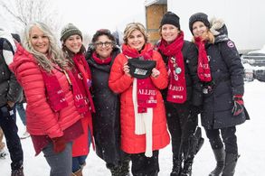 With Gloria Allred and producers Marta Kauffman, Hannah KS Canter, Roberta Grossman and Robbie Tollin, Sundance Film Fes