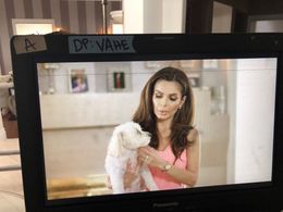 Actress Brenda Mejia on Set .