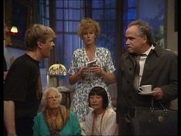 Hans Man in 't Veld and Dick van den Toorn in We zijn weer thuis (1989)