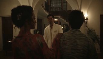 Lauren Maynard & David Furr in The Man in the High Castle