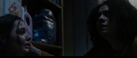 Lily Donoghue and Aleyse Shannon in Black Christmas