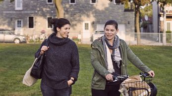 Michelle D'Alessandro Hatt as Pia (with Jenna Harder as Jill) in Friends on Facebook