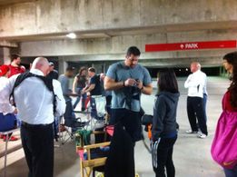 J.B. Brady performs stunts in the film 