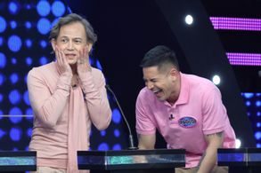 Paolo Contis and Jon Santos in Family Feud Philippines (2022)