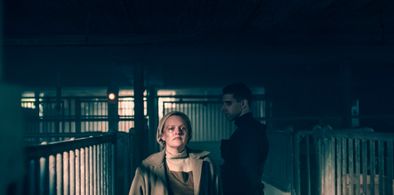 Samer Salem and Elisabeth Moss in The Handmaid's Tale