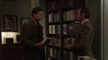 Briggon Snow with Michael Sheen on Masters of Sex.