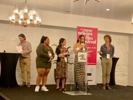 Presenting the award for Best Narrative Short at the 2023 New Orleans Film Festival