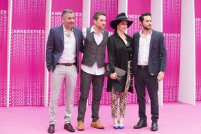 Ninet Tayeb, Omri Givon, Moshe Ashkenazi, and Tomer Capone at an event for When Heroes Fly (2018)