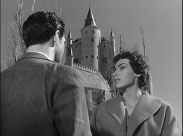 Robert Arden and Paola Mori in Confidential Report (1955)