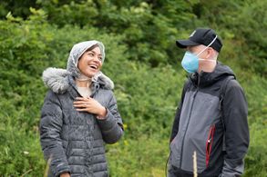 Cush Jumbo and Daniel O'Hara behind the scenes on Stay Close