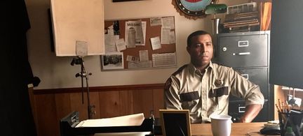 Still of Henry Bazemore Jr. on set of Miner's Mountain