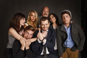 Rex Linn, Jordan Rubin, Rachel Melvin, Jake Weary, Cortney Palm, Peter Gilroy, and Lexi Atkins at an event for Zombeaver