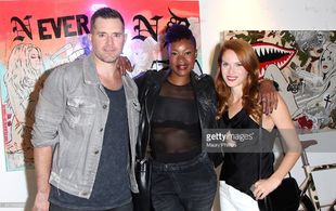 Bryden Lando solo art exhibition with Noelle Scaggs (Fitz and the Tantrums) and artist Bryden Lando