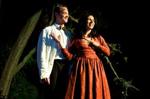 Tad Coughenour as Tennessee Williams and Lucia Marano as Anna Magnani in ROMAN NIGHTS, written by Franco D'Alessandro an