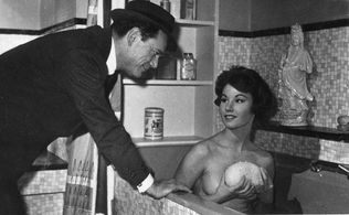 Eddie Constantine and Nadine Tallier in Hot Money Girl (1959)