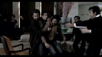 Ashish Vidyarthi, Purab Kohli, Emraan Hashmi, and Shaad Randhawa in Awarapan (2007)