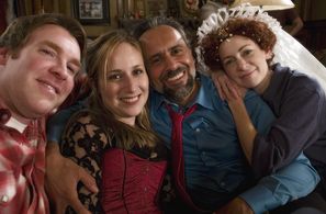 Cast of Vino Veritas with Carrie Preston, Bernard White, Brian Hutchison and Heather Raffo