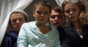 Elena Polyanskaya, Veronika Agapova, Oleg Blinov, and Mikhail Gavrilov in Zdes kto-to est (2010)
