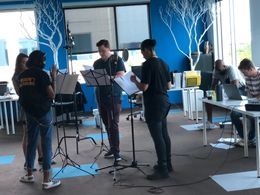 rehearsal for The Punies