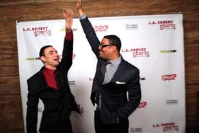 Scott Vinci and Cedric Yarbrough at The Los Angeles Comedy Shorts Film Festival 2013