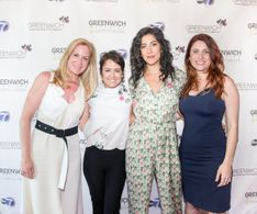 Stephanie Beatriz and Jessica M. Thompson on the red carpet at the Greenwich International Film Festival, 2017