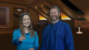 Bryan Kreutz and Lili Fox-Lim in A Captain's Log (2021)